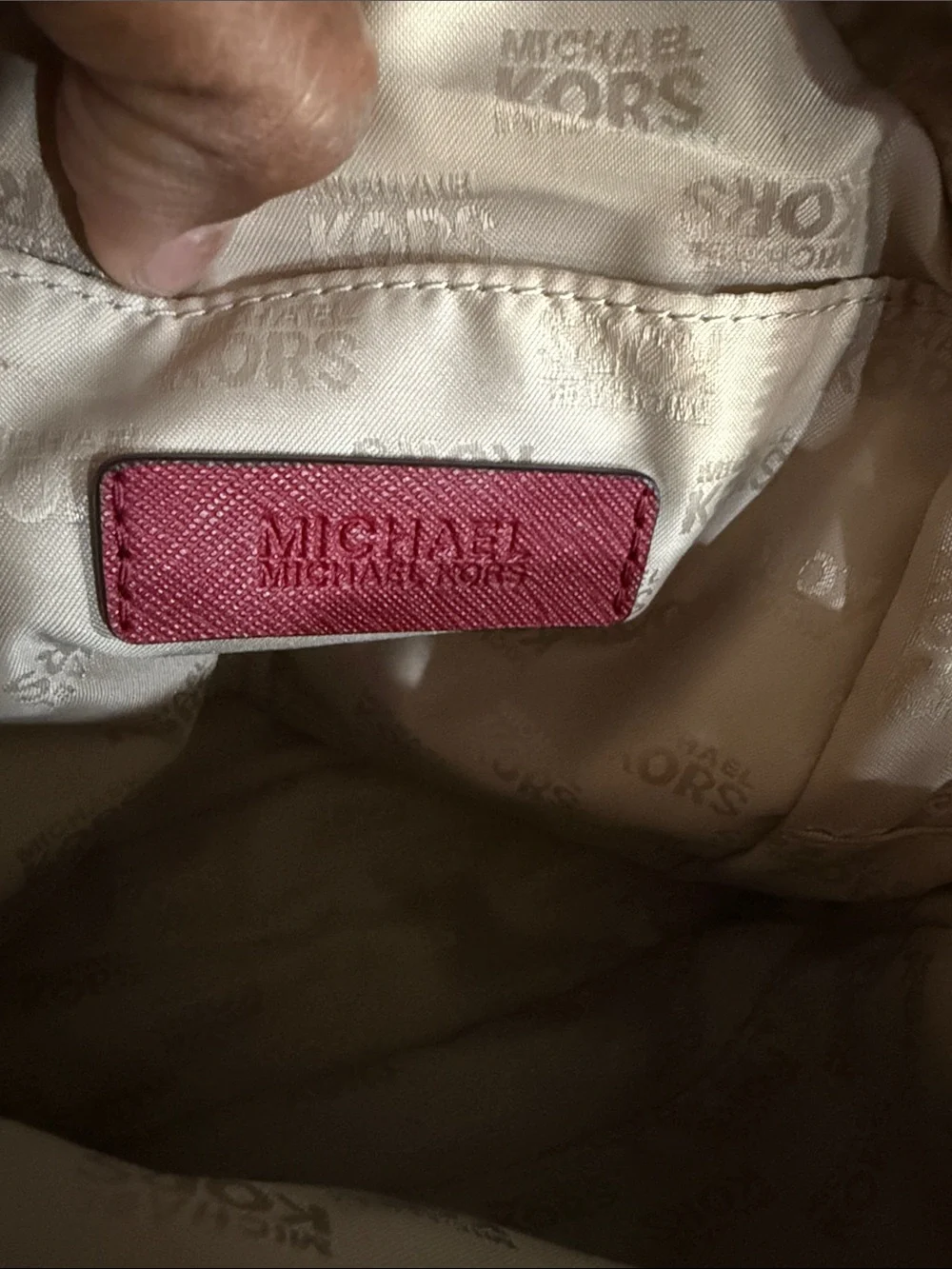 Michael Kors Burgundy Mini Backpack with Heart Patch